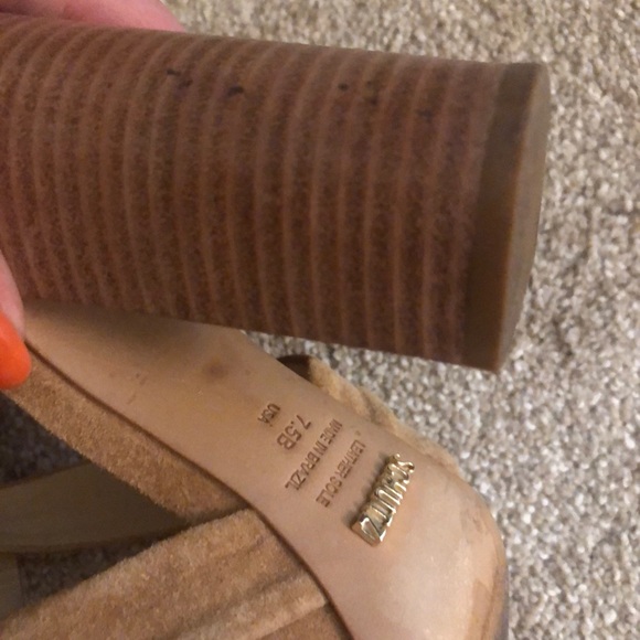 Schutz lace up heels in Carmel brown, great! - Picture 6 of 8